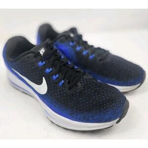 Nike Mens 10 EE Air Zoom Vomero 13  Black Blue Running Shoes Sneakers